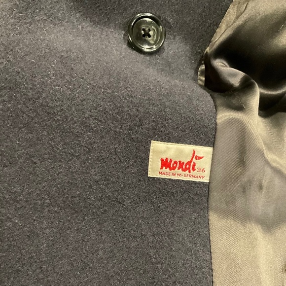 VINTAGE Mondi Wool Grey Pea Coat - Picture 6 of 7
